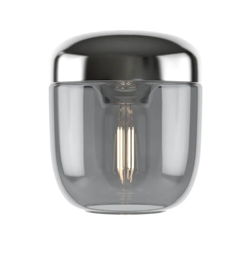 Discount Acorn skærm, smoked/stål Lampeskærme|Glas Lamper
