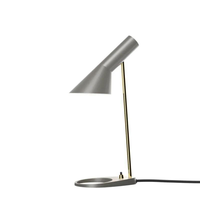 Sale AJ Mini bordlampe, grå/messing Messinglamper|Skrivebordslamper