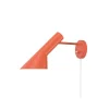 New AJ væglampe, electric orange Orange Lamper|Danske Designer Klassikere