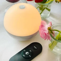 Best Alba Light Ball batterilampe / bordlampe, shiny hvid (1 stk.) Hvide Lamper|Transportable Lamper