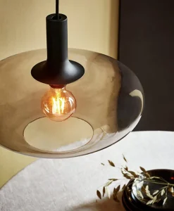 Best Alton 35 pendel E27, røgfarvet Glas Lamper|Spisebordslamper