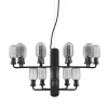 Outlet Amp Lysekrone - Lille, Smoke/Sort marmor Marmor Lamper|Glas Lamper