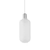 Amp pendel - Stor, Mat hvid/Sølv Hvide Lamper|Glas Lamper