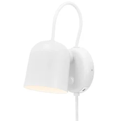 Discount Angle væglampe m/USB, hvid/telegrå Lamper Med Usb|Arbejdslys