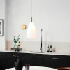 Clearance Anoli 1 pendel medium, nordic guld/opal Glas Lamper|Pendler