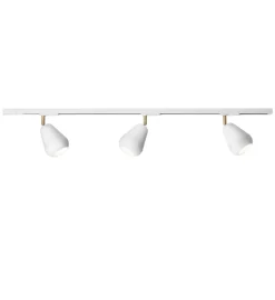 Anoli Spot skinne med 3 spots, nordic guld/hvid Stue Lamper|Køkkenlamper