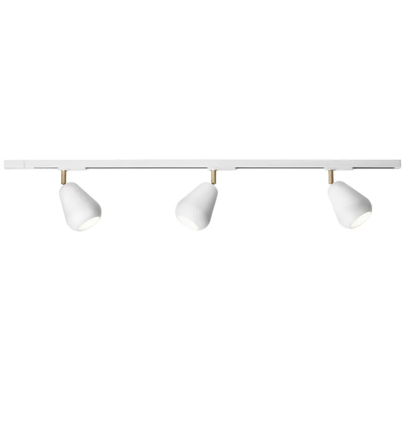 Anoli Spot skinne med 3 spots, nordic guld/hvid Stue Lamper|Køkkenlamper