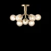 Outlet Apiales 9 loftlampe, børstet messing/optic guld glas Messinglamper|Glas Lamper