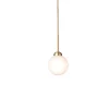 Best Apiales 1 pendel, børstet messing/opal Messinglamper|Glas Lamper