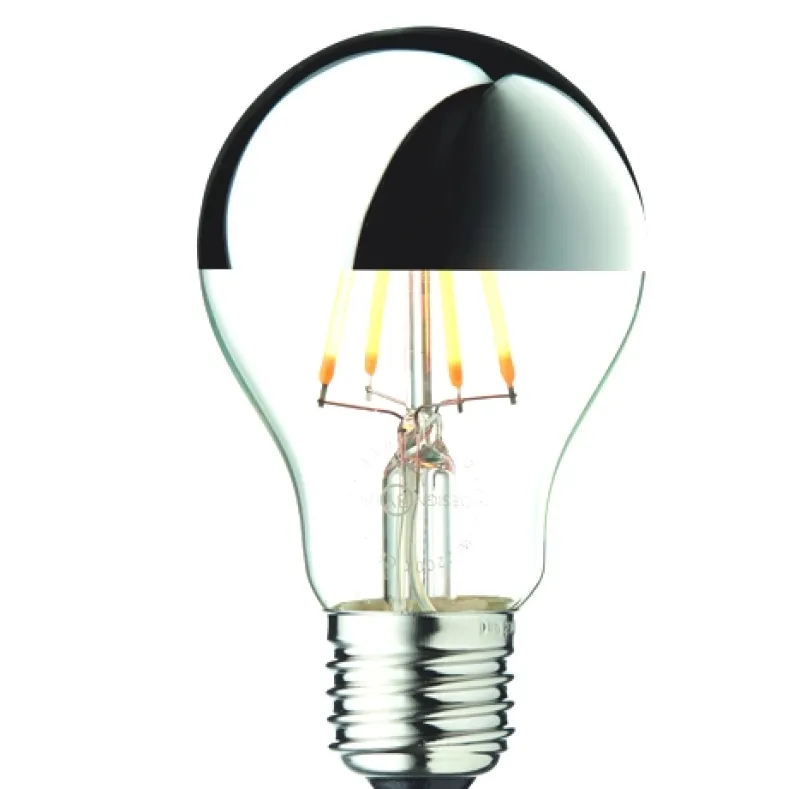 Clearance Arbitrary pære Ø60 crown E27 topforspejlet sølv Pærer|Led Pærer