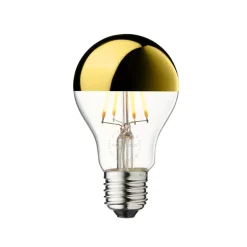 Outlet Arbitrary pære Ø60 crown E27 topforspejlet guldfarvet Pærer|Led Pærer