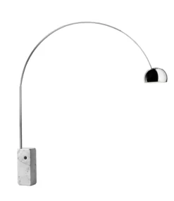 Clearance Arco Gulvlampe m/indbygget LED + Lysdæmper Marmor Lamper|Standerlamper