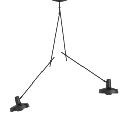 ARIGATO 2 loftlampe (lange arme) dobbelt sort Spisebordslamper|Arbejdslys