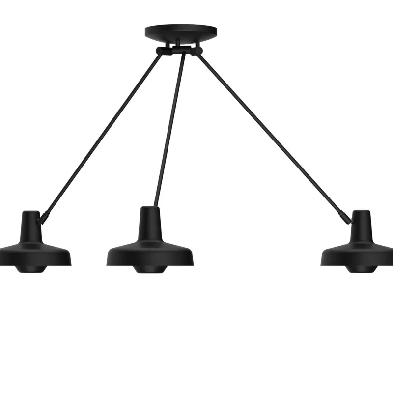 New ARIGATO loftlampe Palace Triple, sort Sorte Væglamper|Spisebordslamper