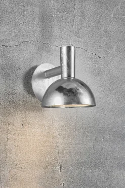 Outlet Arki 20 udendørs væglampe, galvaniseret stål Væglamper|Udendørslamper