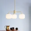 Sale Arp 3-armet lysekrone, opal/messing Messinglamper|Glas Lamper