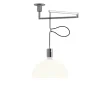 AS41C pendel, krom/hvid Glas Lamper|Spisebordslamper
