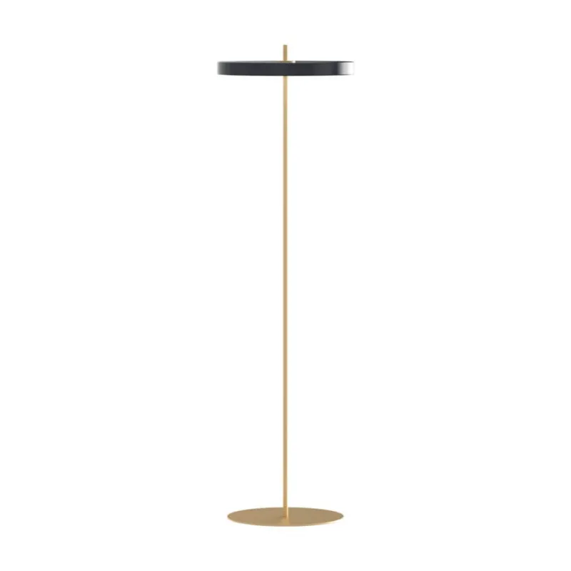Clearance Asteria gulvlampe, antrasit/messing Messinglamper|Standerlamper