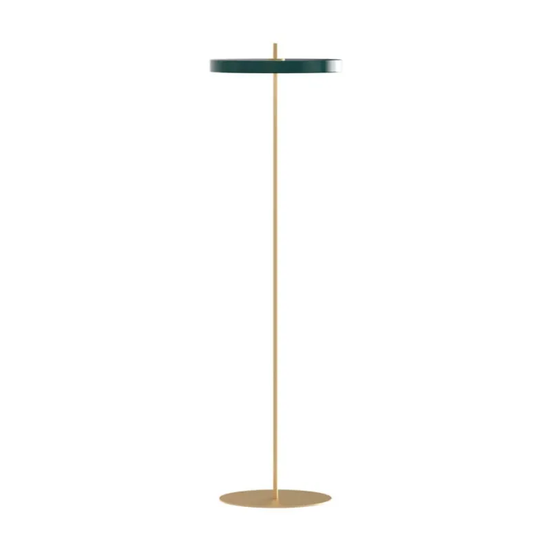 Best Asteria gulvlampe, forest grøn/messing Messinglamper|Standerlamper