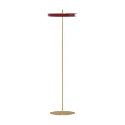 Hot Asteria gulvlampe, ruby rød/messing Messinglamper|Standerlamper