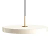 Outlet Asteria medium pendel, pearl hvid/messing Messinglamper|Hvide Lamper