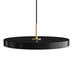 New Asteria medium pendel, sort/messing Messinglamper|Spisebordslamper