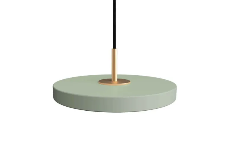 Online Asteria micro pendel, olive grøn/messing Messinglamper|Spisebordslamper