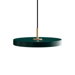 New Asteria mini pendel, forest grøn/messing Messinglamper|Spisebordslamper