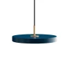 Outlet Asteria mini pendel, petrol blå/messing Messinglamper|Spisebordslamper