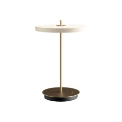 Sale Asteria Move batteri-/bordlampe, pearl hvid/messing Messinglamper|Hvide Lamper
