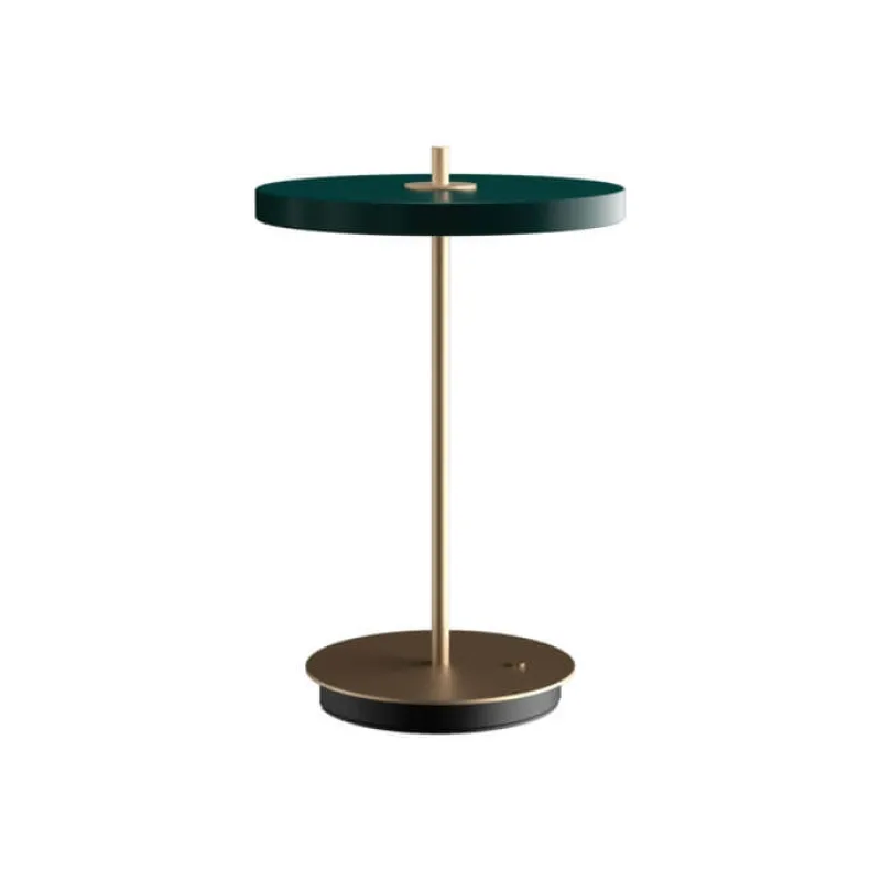 Clearance Asteria Move batteri-/bordlampe, forest grøn/messing Messinglamper|Transportable Lamper