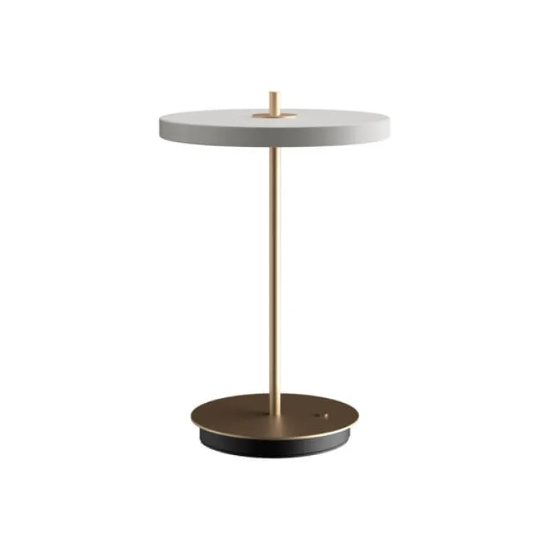 Discount Asteria Move batteri-/bordlampe, mist grå/messing Messinglamper|Transportable Lamper