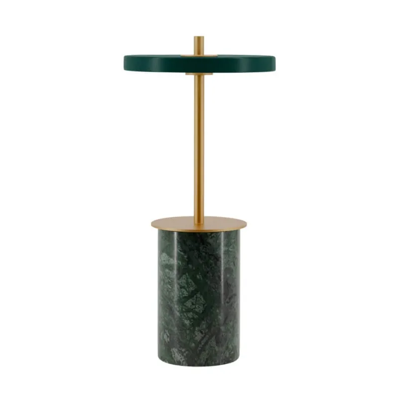 Best Asteria Move mini batteri-/bordlampe, grøn marmor Messinglamper|Marmor Lamper