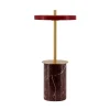 New Asteria Move mini batteri-/bordlampe, rød marmor Messinglamper|Marmor Lamper