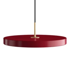 Hot Asteria Plus medium pendel, ruby rød/messing Messinglamper|Spisebordslamper