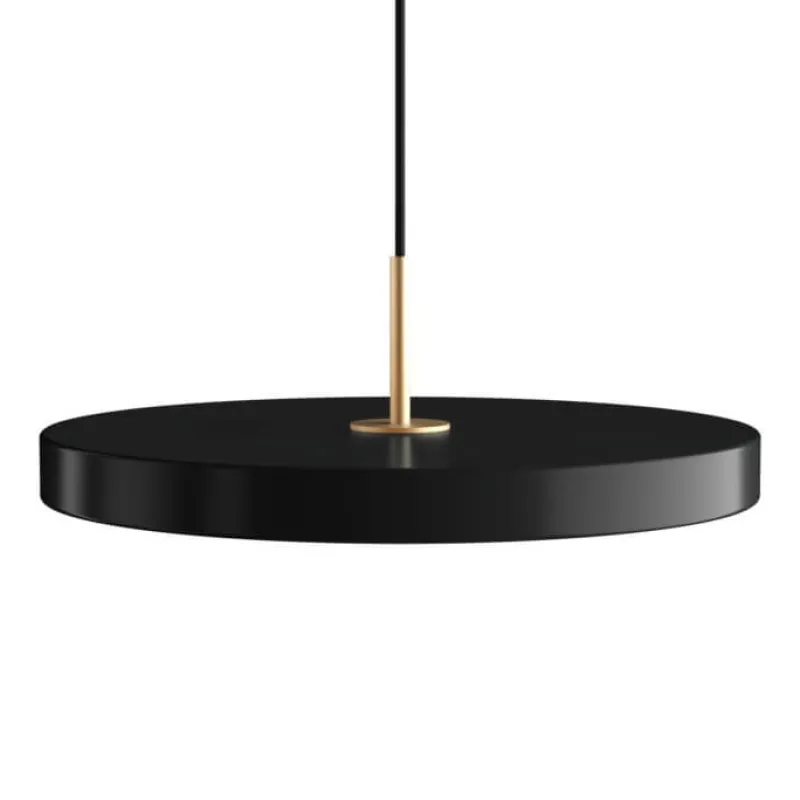 Hot Asteria Plus medium pendel, sort/messing Messinglamper|Spisebordslamper