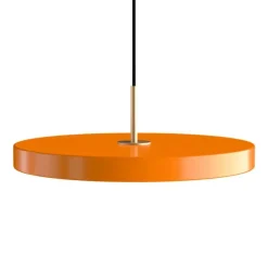Best Asteria Plus medium pendel, orange/messing Messinglamper|Spisebordslamper