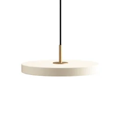 Online Asteria Plus mini pendel, pearl hvid/messing Messinglamper|Spisebordslamper