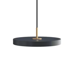 Clearance Asteria Plus mini pendel, antrasit/messing Messinglamper|Spisebordslamper