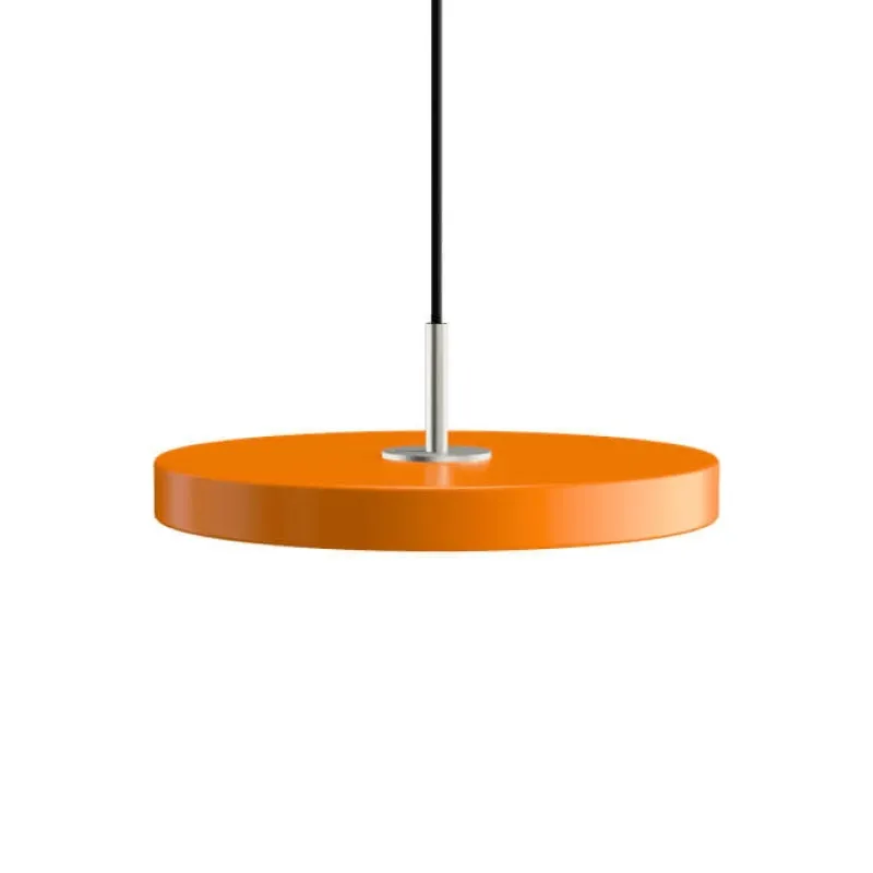 New Asteria Plus mini pendel, orange/stål Spisebordslamper|Hængelamper