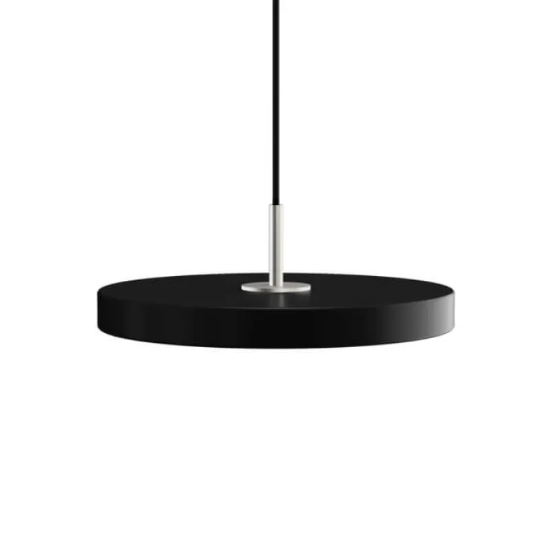 Asteria Plus mini pendel, sort/stål Spisebordslamper|Hængelamper