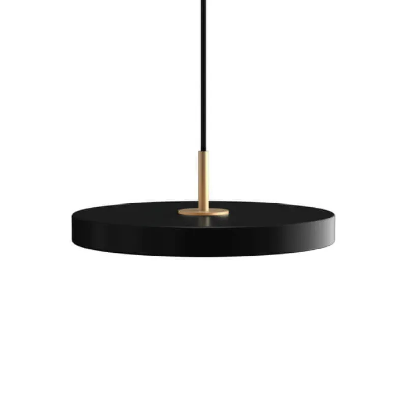 New Asteria Plus mini pendel, sort/messing Messinglamper|Spisebordslamper