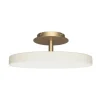 Hot Asteria Up medium loftlampe, pearl hvid/messing Messinglamper|Stue Lamper