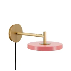 Best Asteria væglampe kort, rose/messing Messinglamper|Læselamper