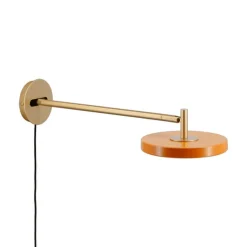 Best Asteria væglampe lang, orange/messing Messinglamper|Læselamper