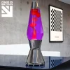 Outlet Astro lavalampe, sølv/violet med rød lava Lamper Til Reol|Lamper Til Sofabord
