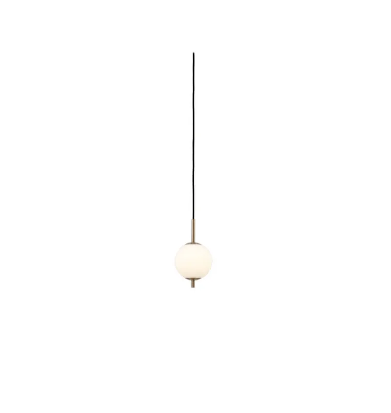Best Audrey 1 pendel, messing/opal Messinglamper|Hvide Lamper