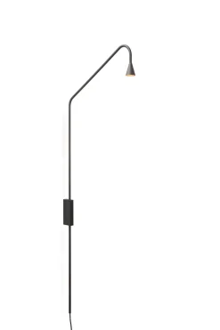 Outlet Austere væglampe m. touchdæmp og stik, gunmetal Læselamper|Væglamper