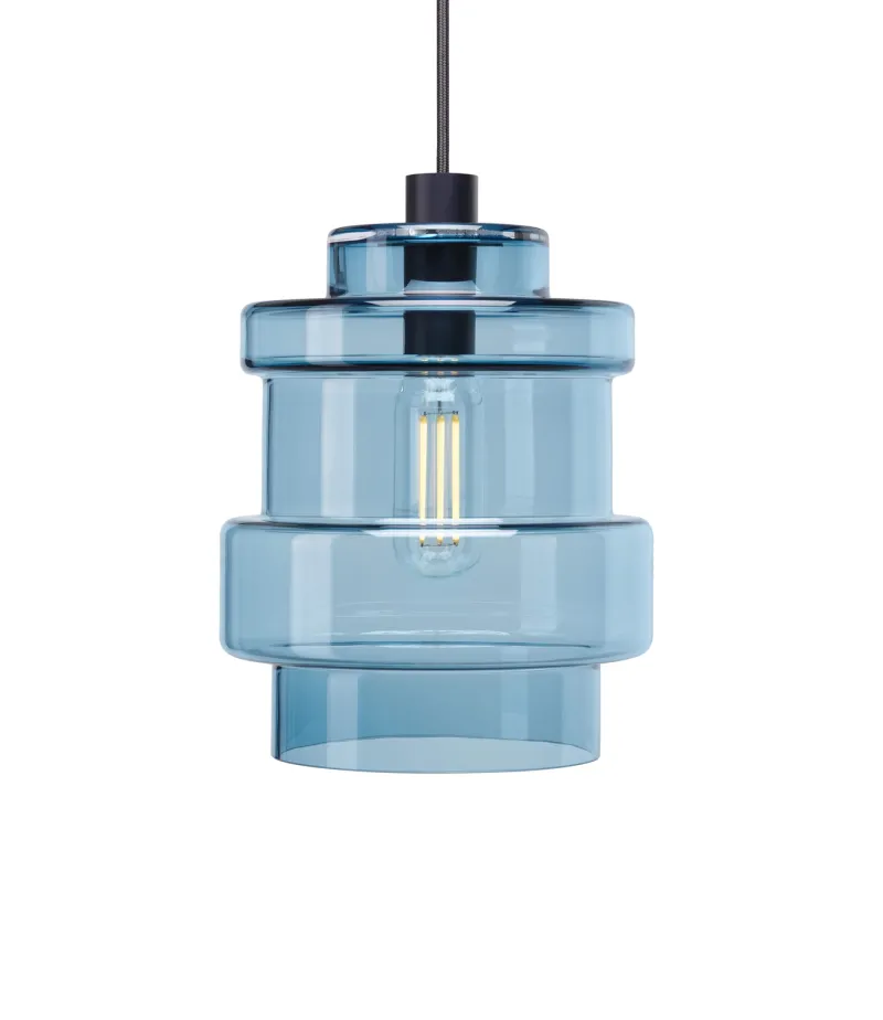 Clearance Axle pendel glasskærm large, smoke blue Lampeskærme|Glas Lamper
