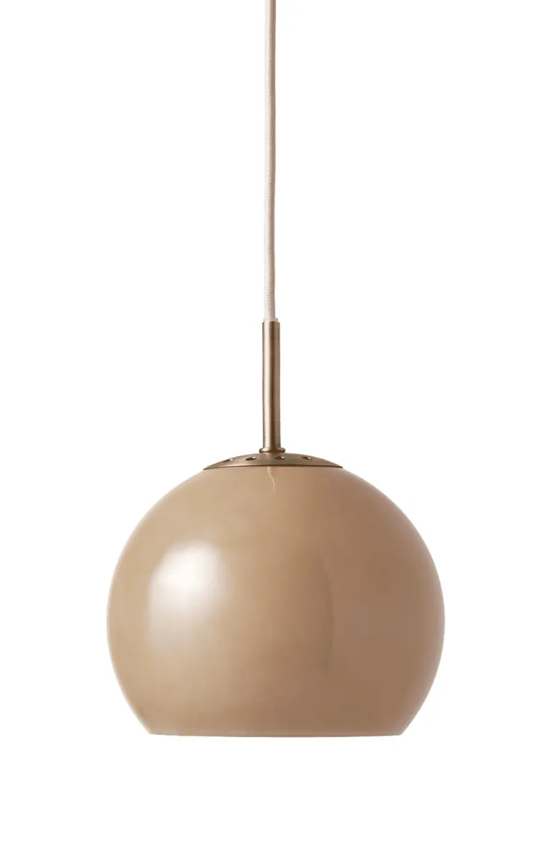 Online Ball Glass pendel Ø18, cappuccino Glas Lamper|Spisebordslamper